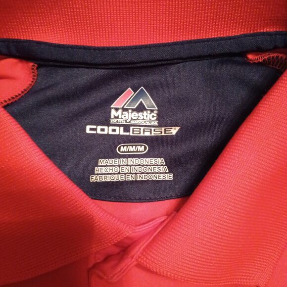 St. Louis Cardinals Women's Majestic Cool Base Polo M Baseball 100% Polyester - Picture 4 of 8